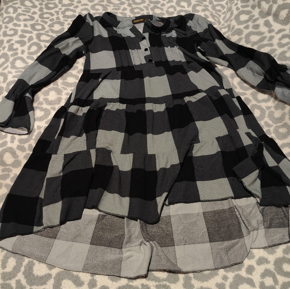 Checkered casual dress